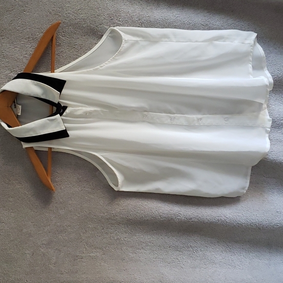 Sans Souci Tops - Sleeveless button down blouse